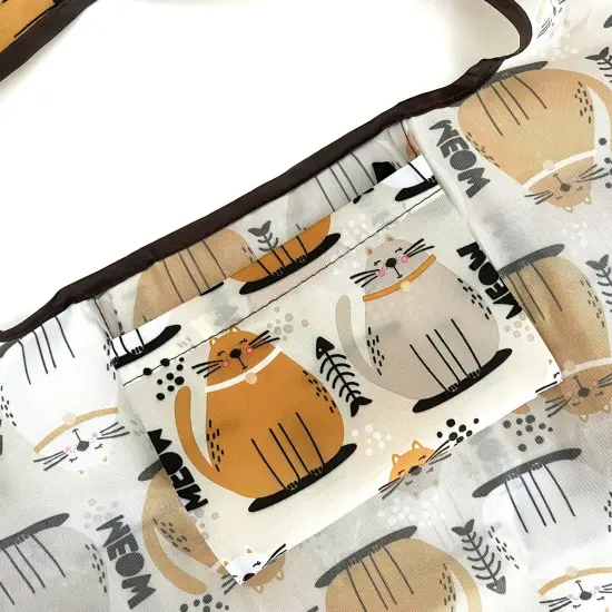 Wrapables Large Foldable Tote Nylon Reusable Grocery Bags Cat Food {3}