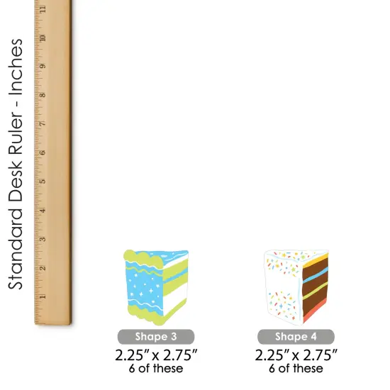 Big Dot of Happiness Cake Time - DIY Shaped Happy Birthday Party Cut-Outs - 24 Count {7}