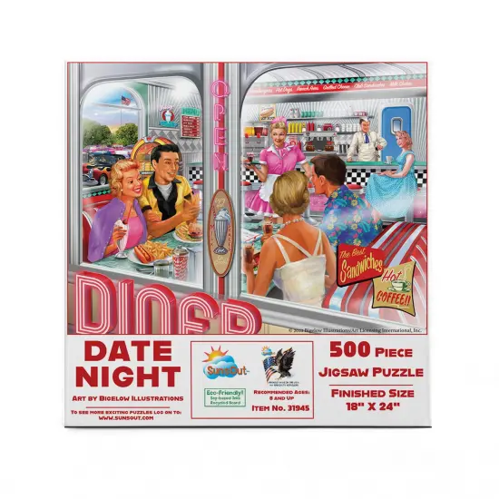 Sunsout Date Night 500 pc Jigsaw Puzzle 31945 {4}