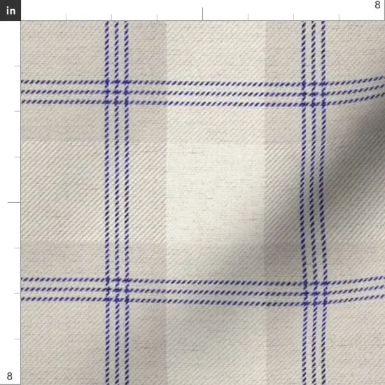 Various Fabrics by the Yard or Fat Quarter Classic Tartan Vintage Style Traditional Beige Brown Blue Soft Custom Printed Fabric by Spoonflower {4}