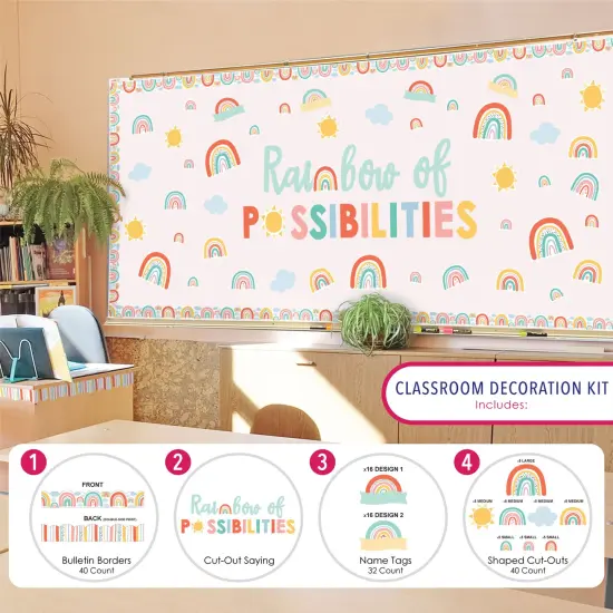 Big Dot of Happiness Retro Pastel School Bulletin Board Set Classroom Decoration Kit {3}