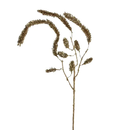 Northlight 52" Gold Glittered Pine Hanging Artificial Christmas Spray {1}