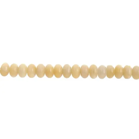 Earth&rsquo;s Jewels Semi-Precious Rondelle Yellow Jade Natural {2}