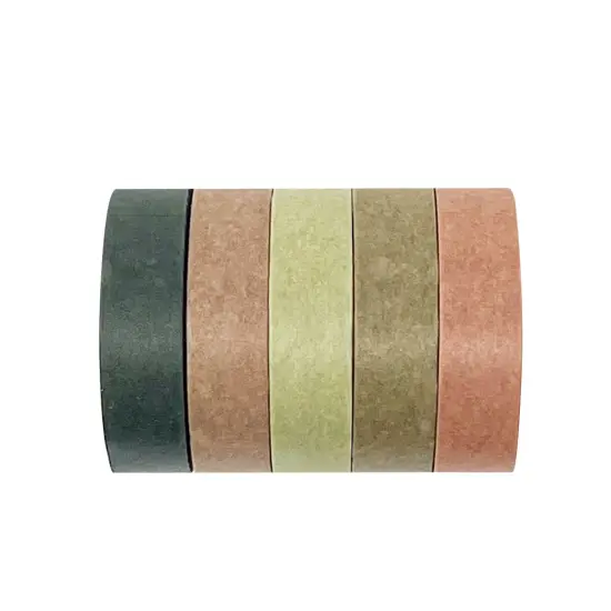 Wrapables Solid Color Washi Tape (Set of 5) Nature {3}
