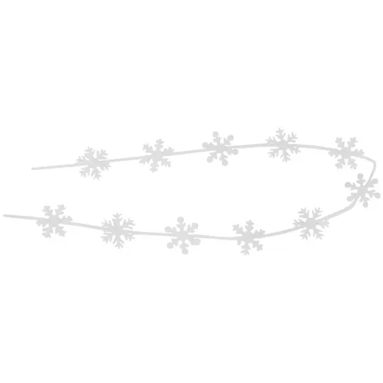 Northlight 4' White Felt Winter Snowflake Garland {4}