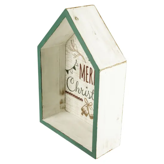 Northlight 11.75" Green Merry Christmas 3-D House Wall Sign {7}