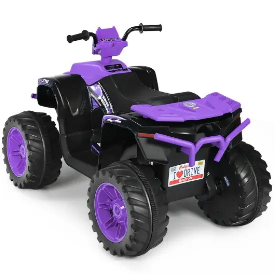 Iron Kids ATV Ride-On with Music, USB and 2 Speeds Purple {3}