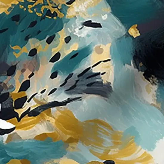 Various Fabrics by the Yard or Fat Quarter Animal Print Watercolor Jungle Nature Teal Gold Custom Printed Fabric by Spoonflower {7}