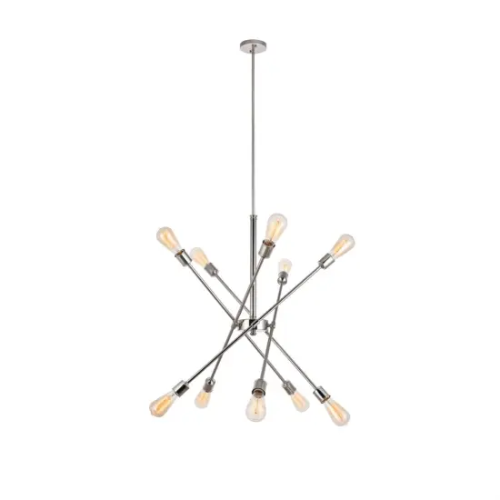 Axel 10 Lights polished Nickel Pendant {1}
