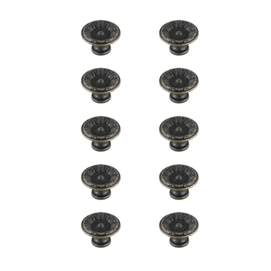 Corio 1.1" Diameter Antique Bronze Mushroom Knob Multipack (Set of 10) {1}