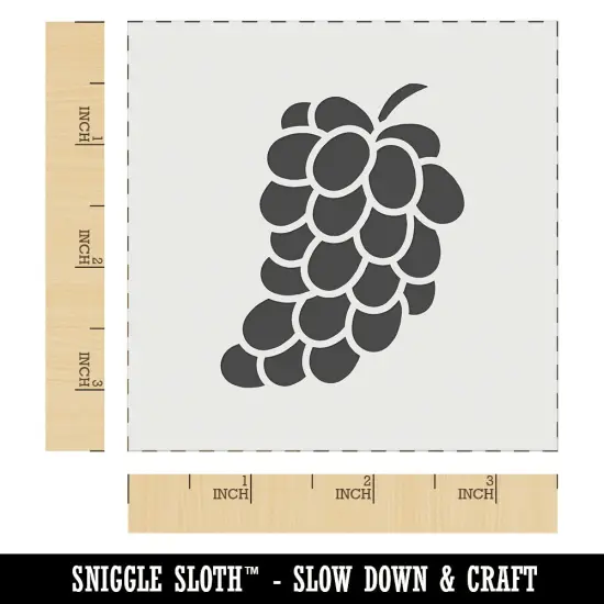 Bundle of Grapes Fruit Solid Wall Cookie DIY Craft Reusable Stencil {5}