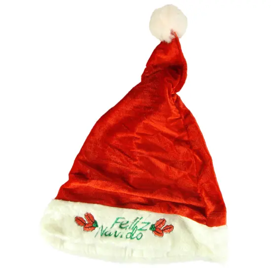 CC Christmas Decor Club Pack of 144 Red and White 'Feliz Navido' Unisex Adult Christmas Hats Costume Accessory - Small {1}
