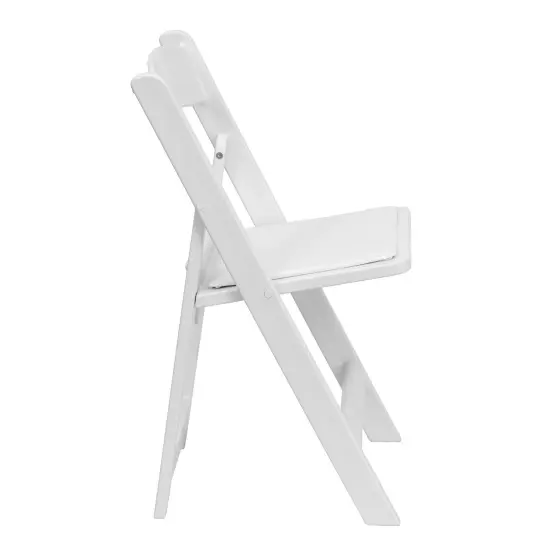 Emma and Oliver Folding Chair - Resin&ndash; 2 Pack 800LB Weight Capacity Event Chair White {4}