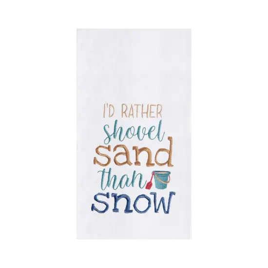 Shovel Sand Than Snow Flour Sack Kitchen Towel {1}