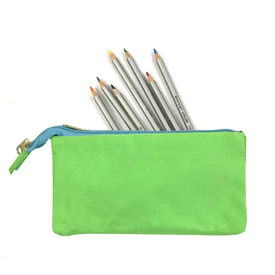 Wrapables Three Layer Multifunctional Pencil Case Cosmetic Bag Green {4}