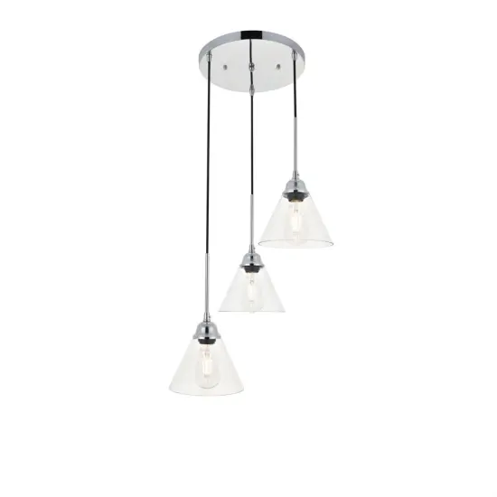 Histoire 3 light chrome Pendant {1}