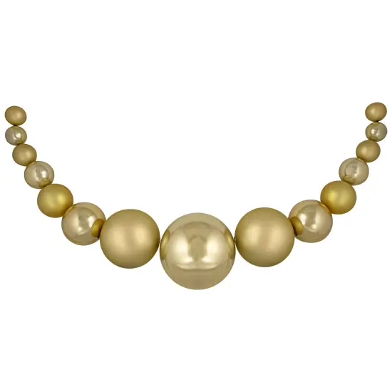 Northlight 6' Gold Shiny and Matte Shatterproof Ball Christmas Swag {1}