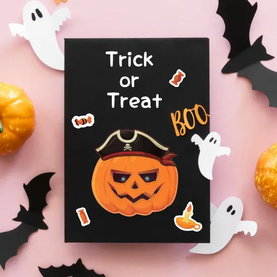 Wrapables Make Your Own Halloween Stickers, DIY Make a Face Sticker Sheets, Halloween Crafts and Activities, Party Favors (24 Sheets) {4}