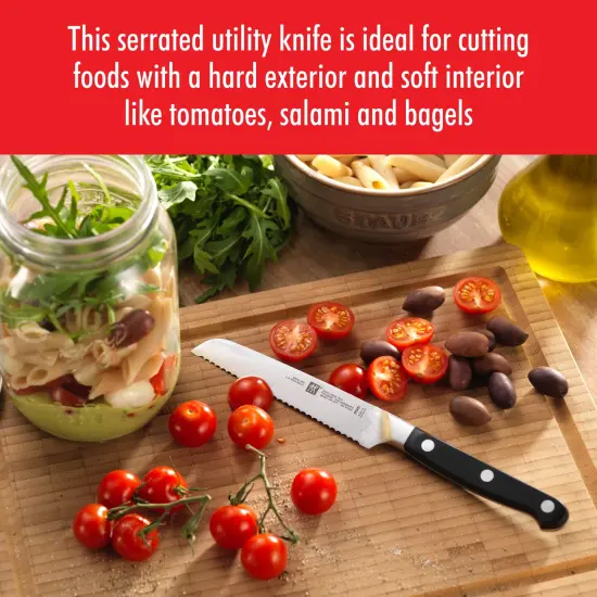 ZWILLING Pro 5-inch Serrated Utility Knife {3}