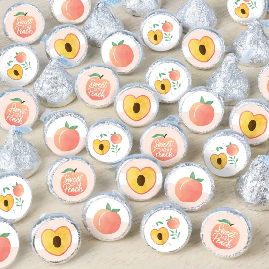 Big Dot of Happiness Sweet as a Peach - Fruit Themed Baby Shower or Birthday Party Small Round Candy Stickers - Party Favor Labels - 324 Count {1}