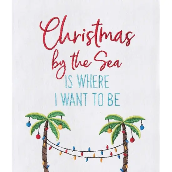 Christmas By The Sea Flour Sack Kitchen Dishtowel {3}