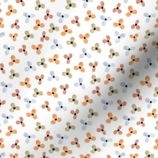 Various Fabrics by the Yard or Fat Quarter Delicate Floral Small Scale Hand Painted Wildflower Custom Printed Fabric by Spoonflower {7}