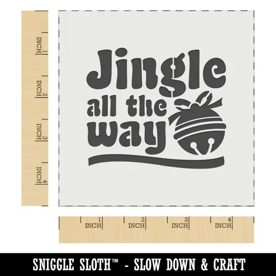 Jingle All the Way Christmas Holiday Wall Cookie DIY Craft Reusable Stencil {7}