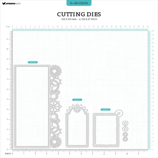 Studio Light Cutting Die-Nr. 696, Slimline & tags {4}