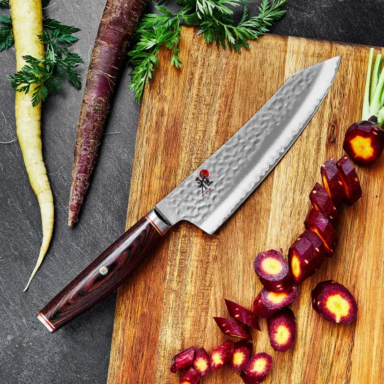Miyabi Artisan 7-inch Rocking Santoku Knife {4}