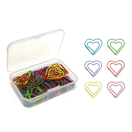 Wrapables Paper Clips Bookmarks for Office Home School (Set of 50) Hearts {1}