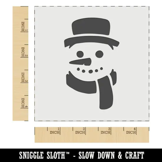 Snowman Face with Scarf Winter Wall Cookie DIY Craft Reusable Stencil {6}