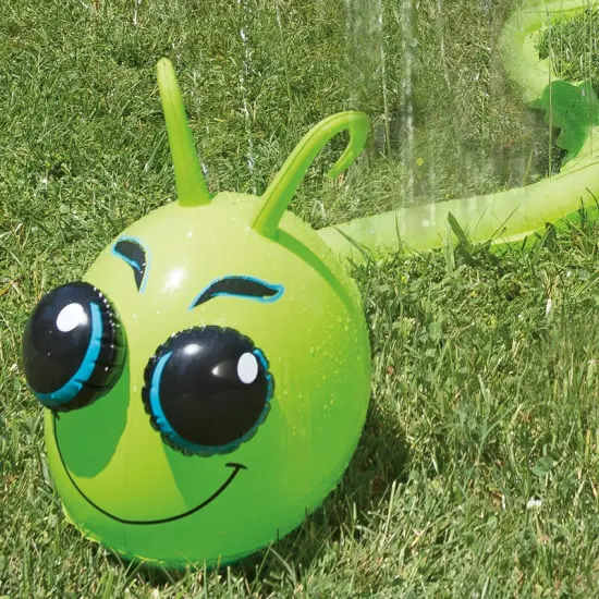 Swim Central Lime Green Inflatable Caterpillar Outdoor Patio Water Sprinkler, 19-Feet {3}