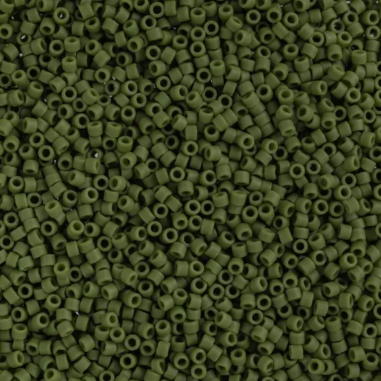 Miyuki Delica 50g Matte Glass Beads, 11/0 GN Avocado OP DB1585 {1}