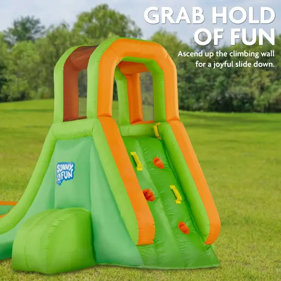 Sunny & Fun Inflatable Water Slide & Water Slides for Kids Backyard with Air Pump & Carrying Case Green {3}
