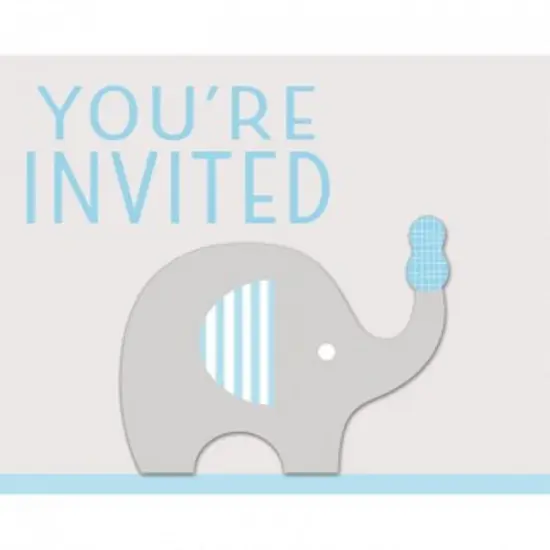 Party Central Little Peanut You're Invited Boy Party Invitations - 5" - Club Pack of 48 Blue {1}