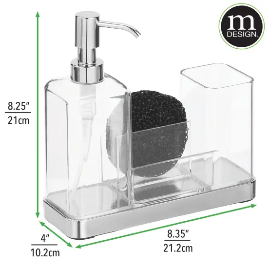 mDesign Plastic Kitchen Sink Countertop Liquid Soap Dispenser {3}