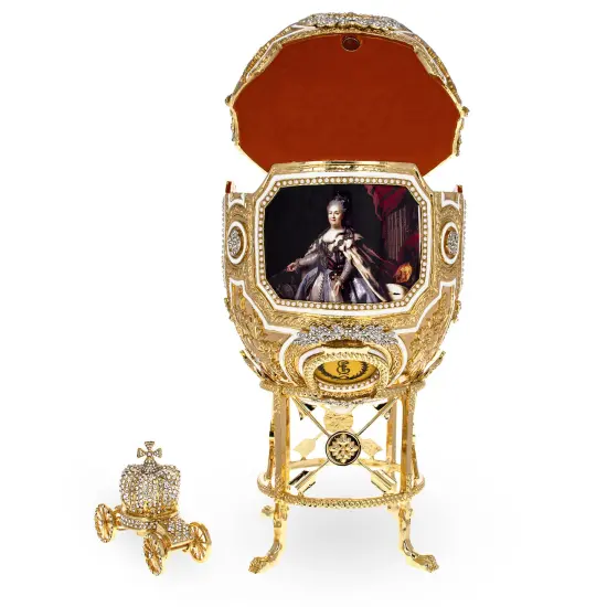 1914 Grisaille Royal Imperial Easter Egg {4}