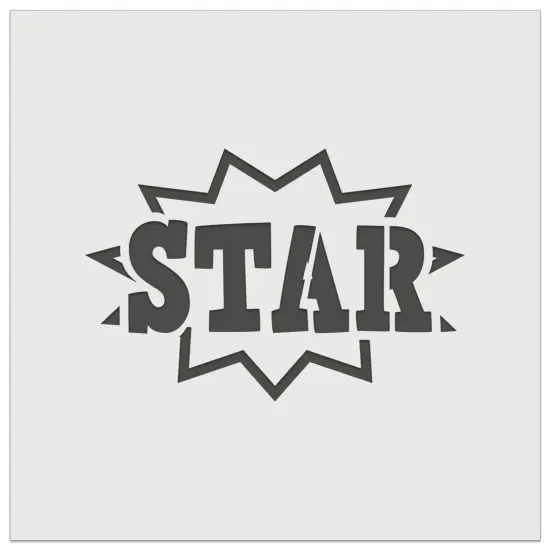 Star Burst Fun Text Teacher School Wall Cookie DIY Craft Reusable Stencil {7}