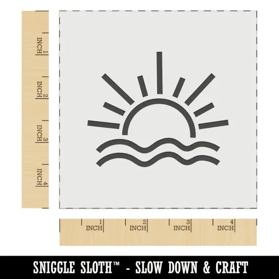 Sun and Waves Sunrise Sunset Wall Cookie DIY Craft Reusable Stencil {6}