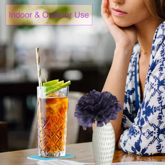 Box of 100: Navy Blue Carnation Flower Picks | 5" Long | 3.5" Wide | Floral Picks | Crafting Supplies | Parties & Events | Home & Office Decor, Floral Home by Artificial Flowers {5}