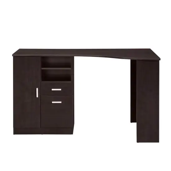 Techni Office Solutions 51.25" Brown Espresso Unique Techni Mobili Classic Office Desk with Storage {3}