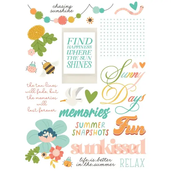 Summer Snapshots Rub-Ons 6"X8"-2/Pkg {5}