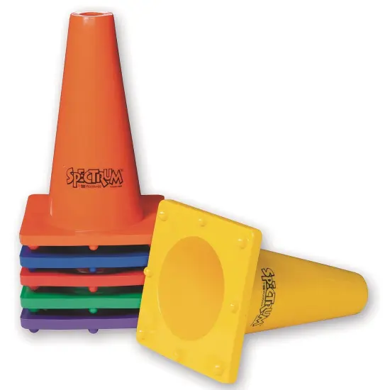 Spectrum&trade; Heavy Duty Poly Cones Set, 9"H (Set of 6) {2}