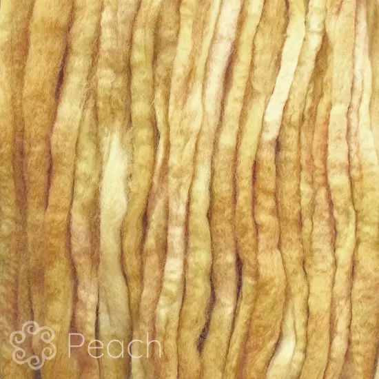 LEARN TO SPIN - Beginner's Spinning Kit with Hand Dyed BFL Roving, Drop Spindle & Printed Instructions w/ Video. Many Colors. Peach {2}