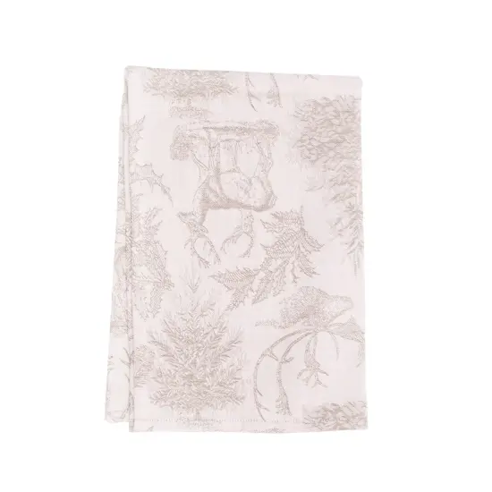 Jacquard Stag Clay Cotton Woven Kitchen Towel {1}