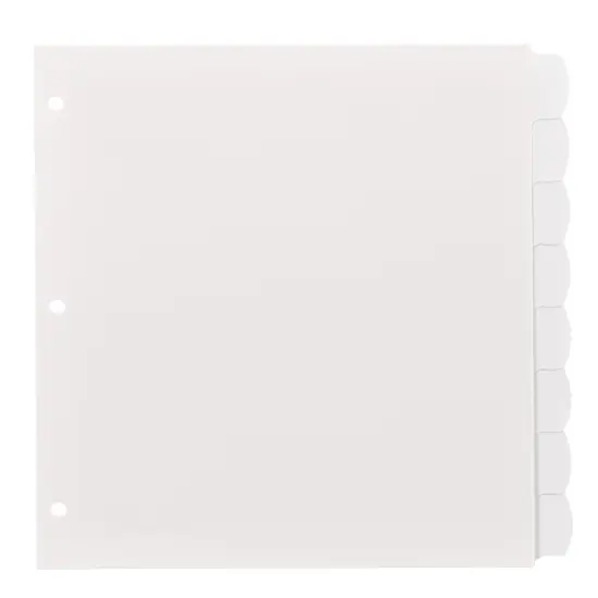 Avery Big Tab Write & Erase Durable Plastic Dividers for 3 Ring Binders, 8-Tab Sets, White, 3 Binder Divider Sets (01743) {5}