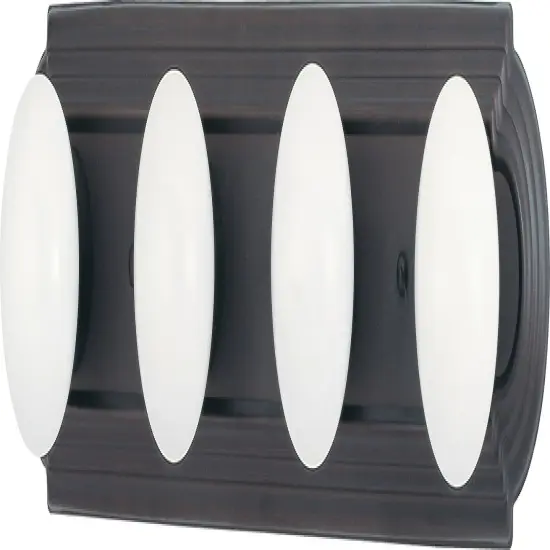 4-Light Wall Mounted Vanity & Wall Light Fixture in Mahogany Bronze Finish {1}