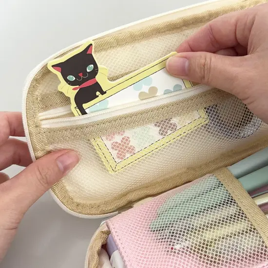 Wrapables Large Capacity Pencil Case, Expandable Pencil Pouch for Stationery Tools Pink {3}