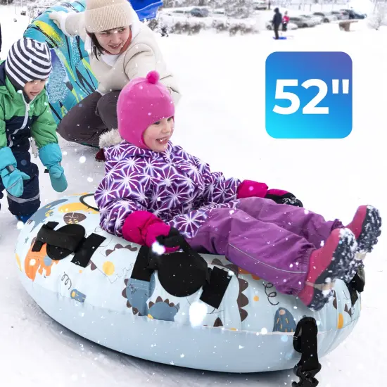 Costway 52" Inflatable Snow Tube Heavy-Duty Inflator with Premium Polyester Oxford Cover {3}