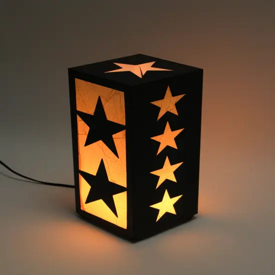 Western Star Black and Yellow Metal Light Box Accent Lamp {3}
